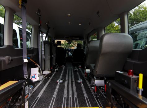 Inner view of an ambulance