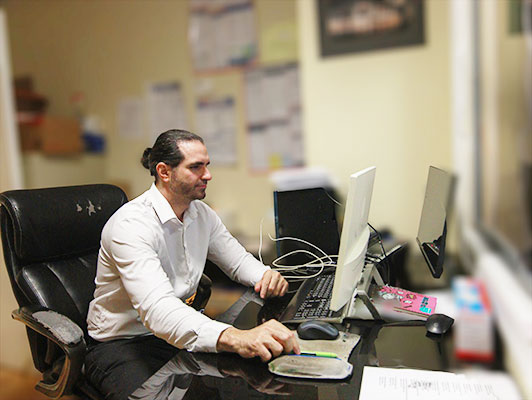 a person is using computer