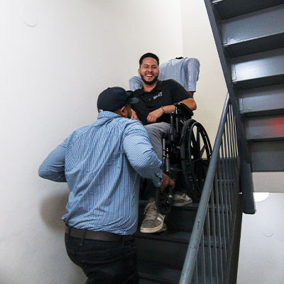 Person Assist in navigating stairs